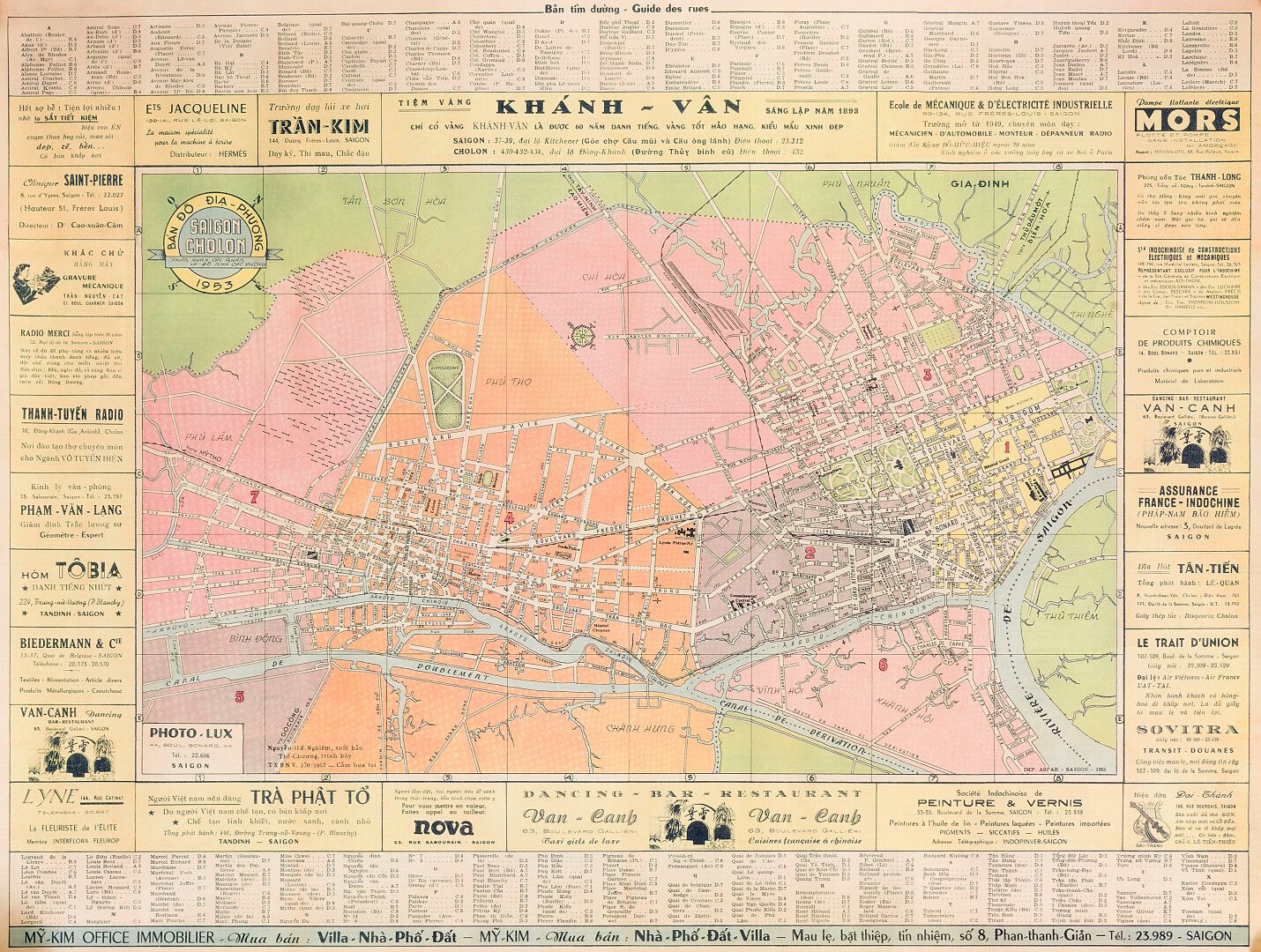 Null 
1953. 




Map of Saigon-Cholon. Circa 1953. With street names in Vietname&hellip;