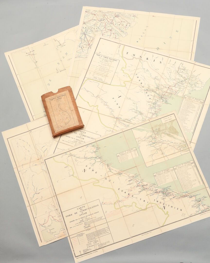 Null 1923-1925

安南的路线图

彩色地图印在4张帆布上，包括：安南的通信线路图，Cochinchina西北部和西南部的路线图。印度支那地理局为该&hellip;