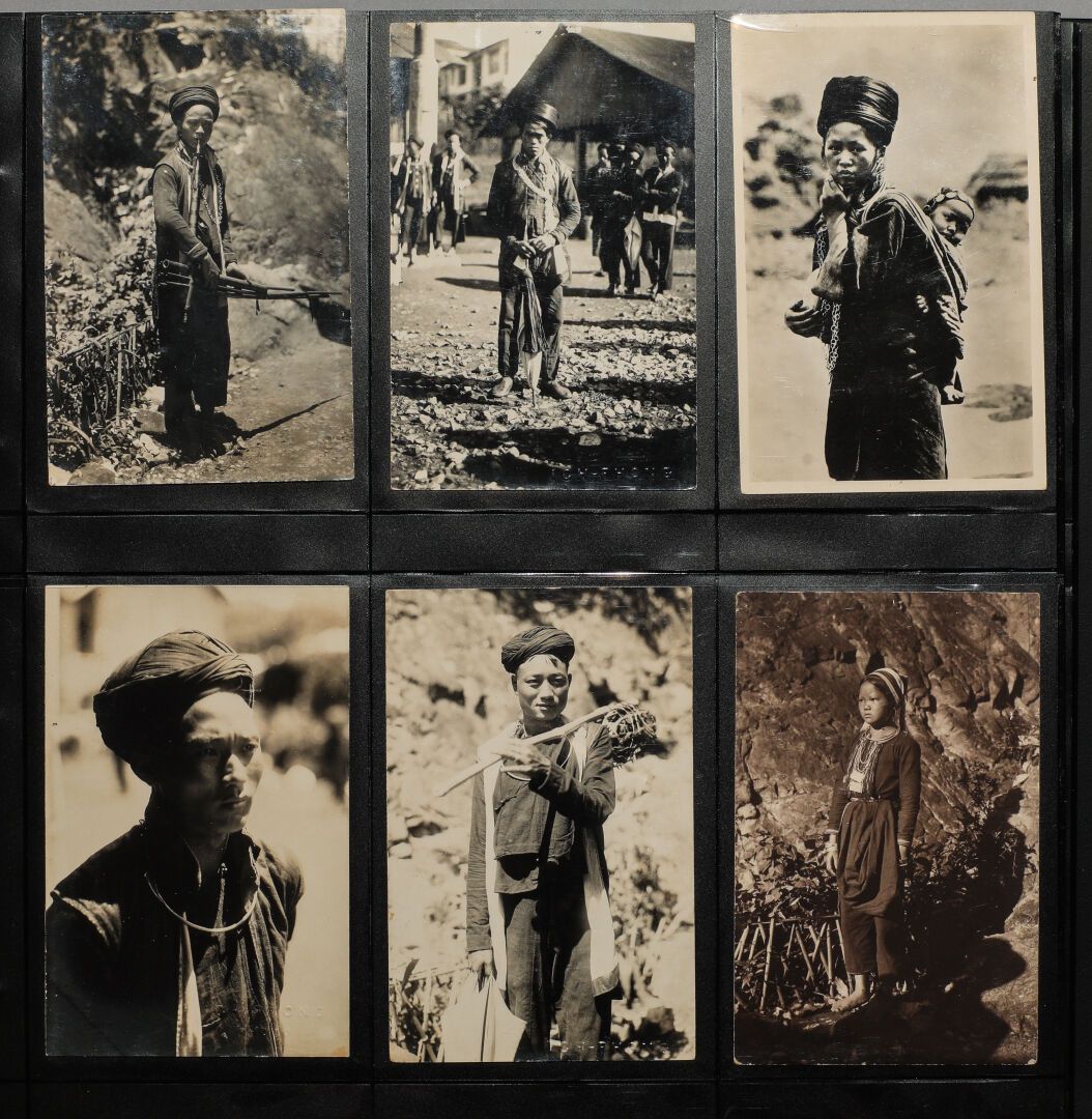Null 东帝汶--中国--越南。

约280张黑白和彩色明信片装订成册：类型、民族、村庄、节日、市场、一些关于1906年和1922年的殖民展览、沃安宁工作室和&hellip;