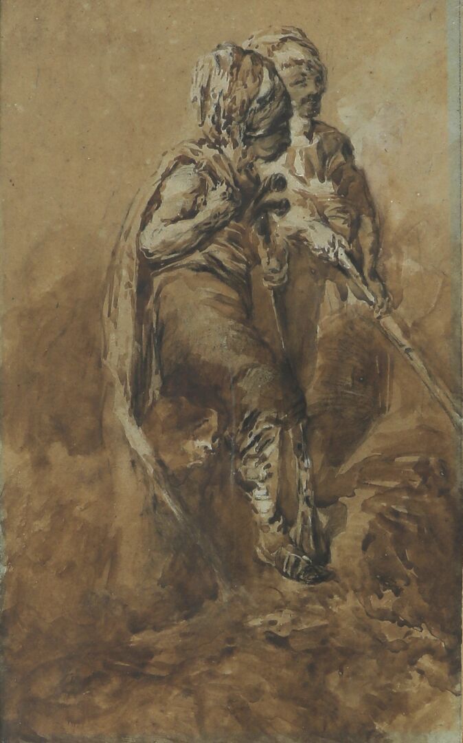 Null Attribué à Isidore-Alexandre PILS (1813-1875)
Deux chasseurs orientaux
Cray&hellip;