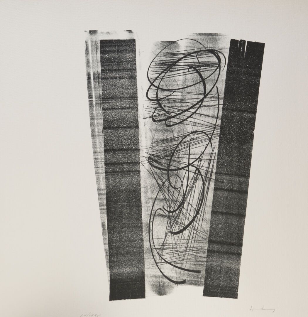 Null Hans HARTUNG (1904 - 1989)
Farandole, 1971 
Lithographie en noir et blanc s&hellip;