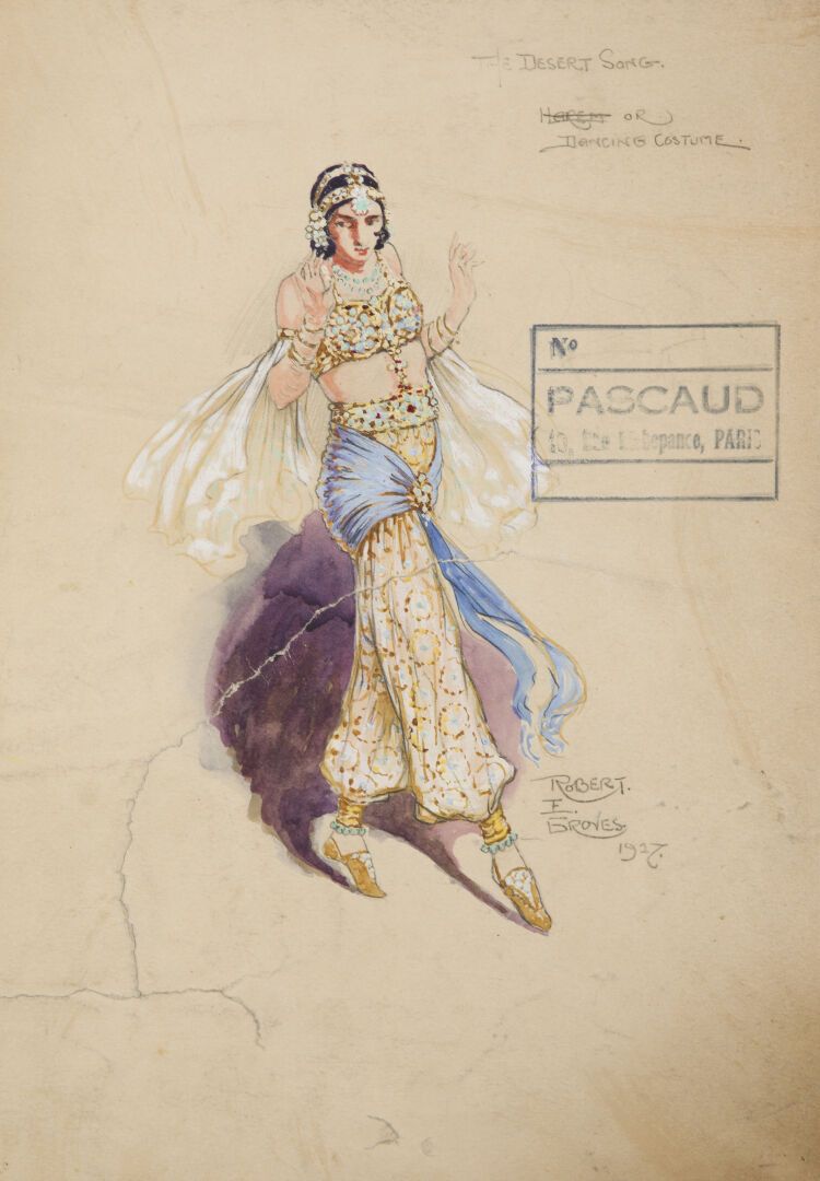 Null Casa PASCAUD. 1930 circa.
Serie di circa quindici disegni di costumi teatra&hellip;