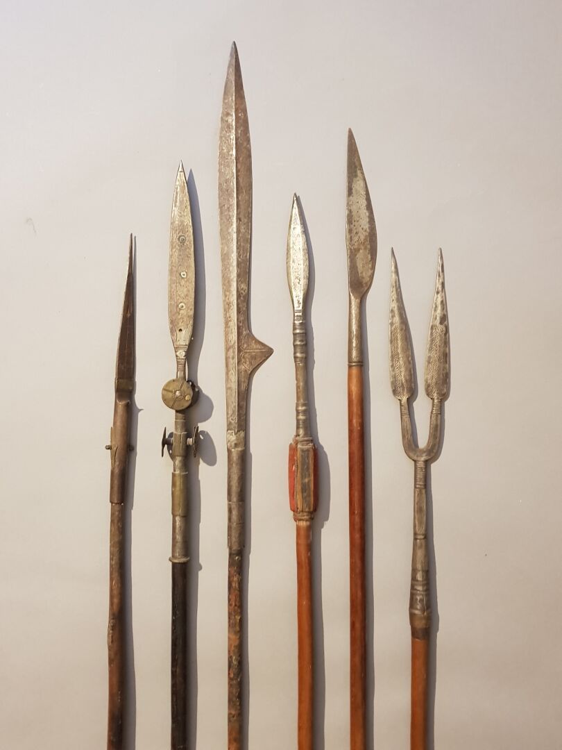 Null Set of 6 spears, various origins (Philippines, Middle East, ...). 
Length b&hellip;