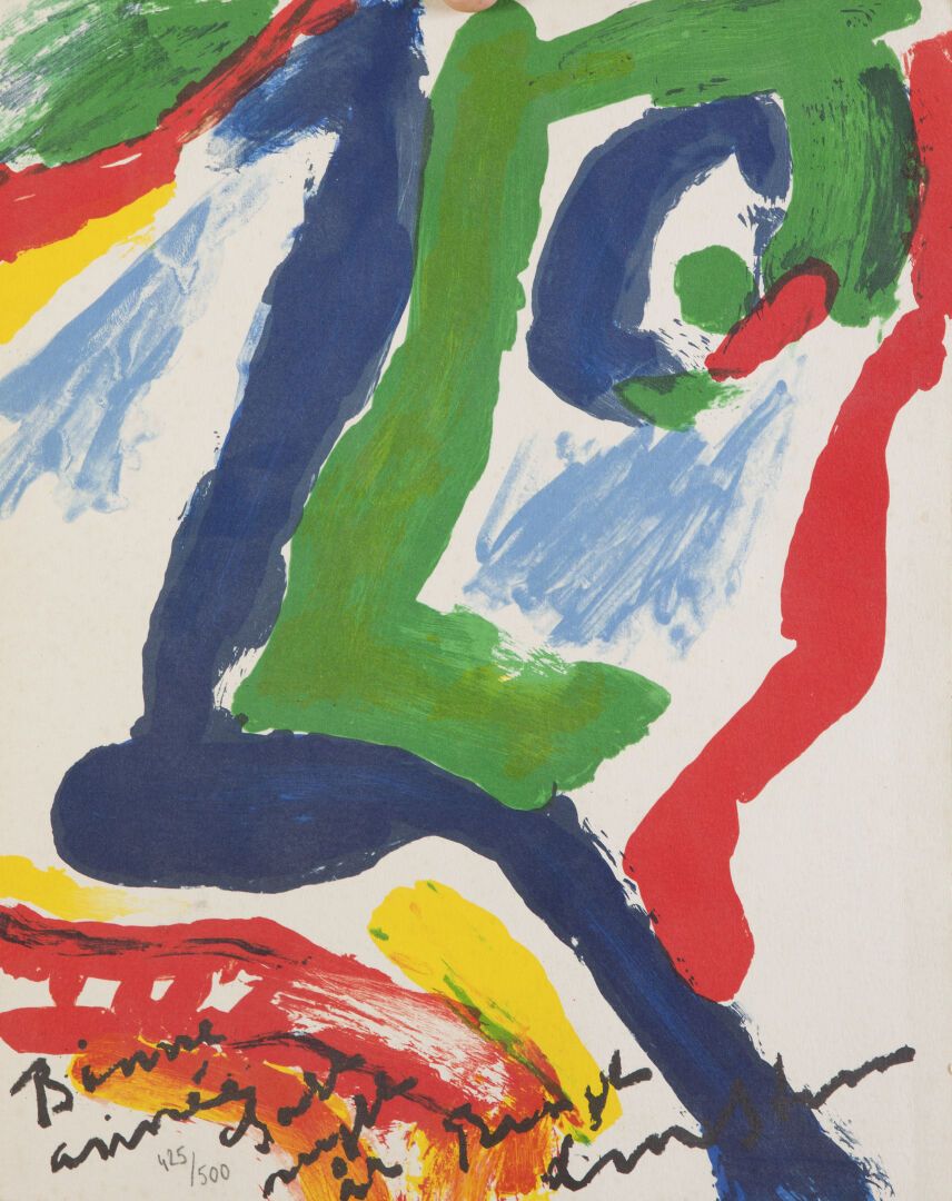 Null Bengt LINDSTRÖM (1925-2008)
Carte de voeux.
Lithographie en couleurs sur pa&hellip;