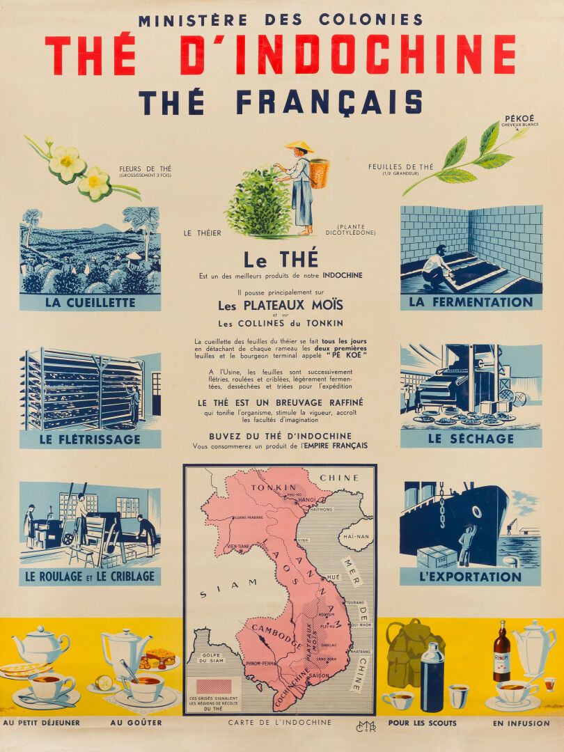 Null THE D'INDOCHINE -THE FRANCAIS.
Affiche publicitaire en couleur éditée par l&hellip;