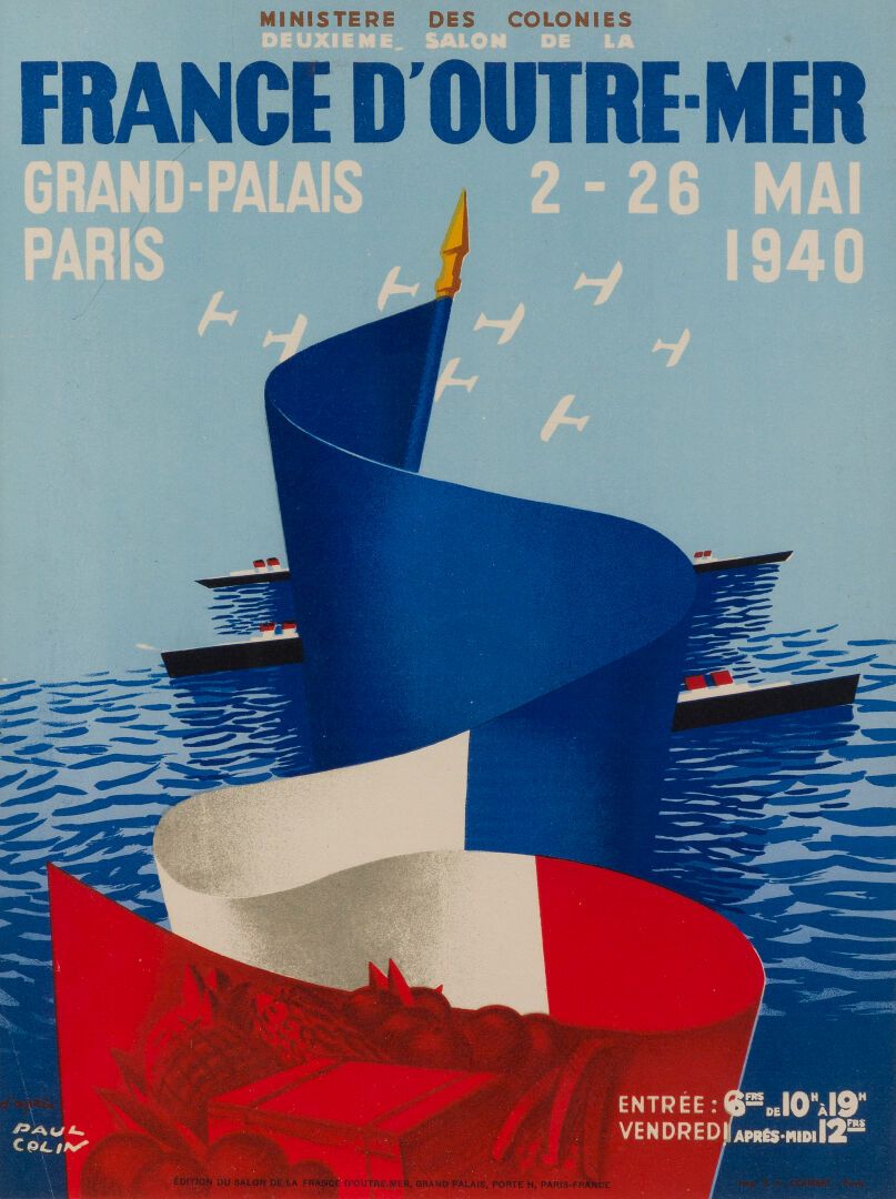 Null 1940. 
Affiche originale du deuxième Salon de la France d'Outre-Mer organis&hellip;