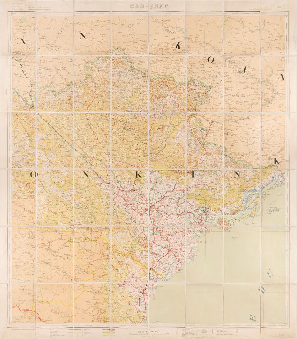 Null 1936
CAO BANG. Grande carte en couleurs dressée par le Service géographique&hellip;