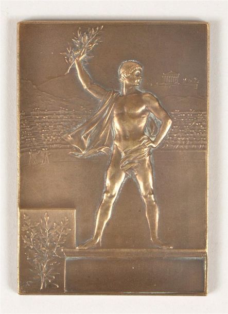 Null Plaquette en bronze offerte par «Le Ministre de l'instruction publique». Pa&hellip;