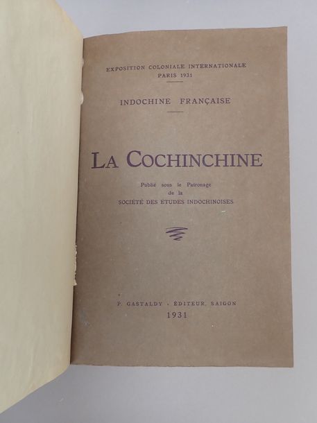 Null 1931. GASTALDY (P.), La Cochinchine,

Saigon, Gastaldy 1931, in-8, 165 pp.,&hellip;