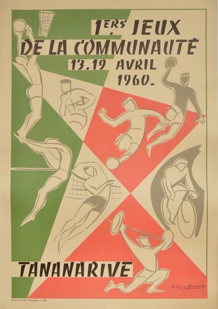 Null Affiche officielle des 1er Jeux de la Communauté du 13 au 19 avril 1960 à T&hellip;