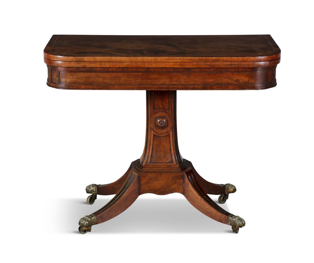 Null TABLE À CARTES GEORGE IV EN MAHOGANY, de forme rectangulaire, avec des coin&hellip;