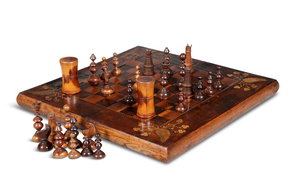 Null CAJA DE JUEGOS VICTORIANA DE ARBUTUS KILLARNEY, con tablero de ajedrez con &hellip;