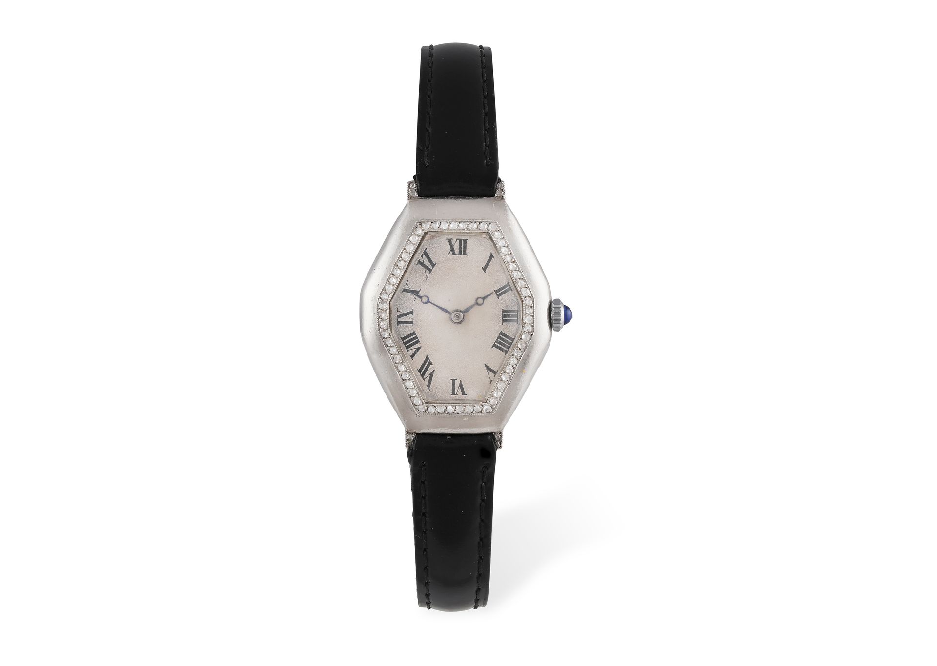 Null 
MONTRE-BRACELET DE DAME EN PLATINE ET DIAMANTS, PAR VERGER FRÈRES, VERS 19&hellip;