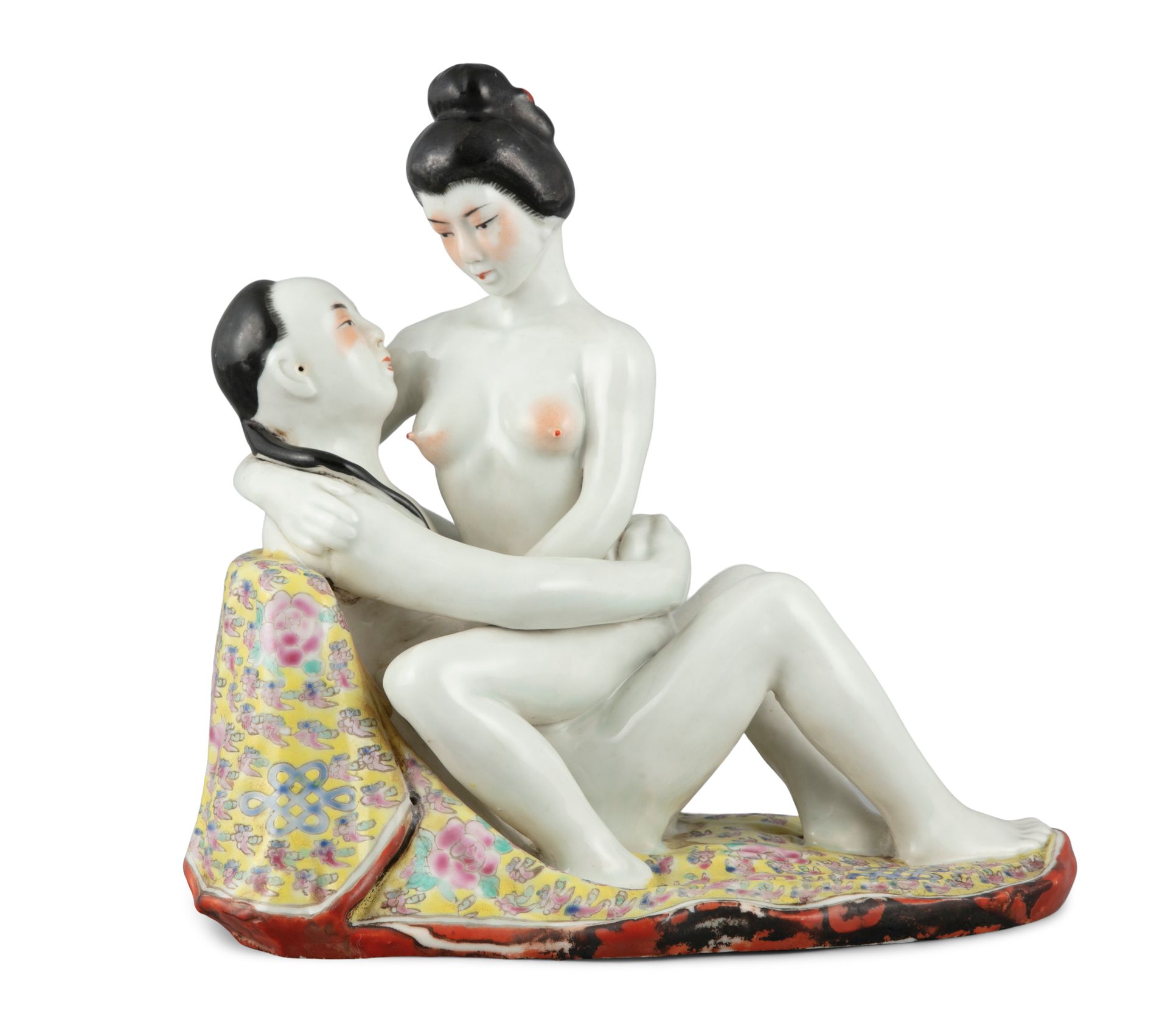 Null A CHINESE PORCELAIN EROTIC SUBJECT China, 20th century The base impressed w&hellip;