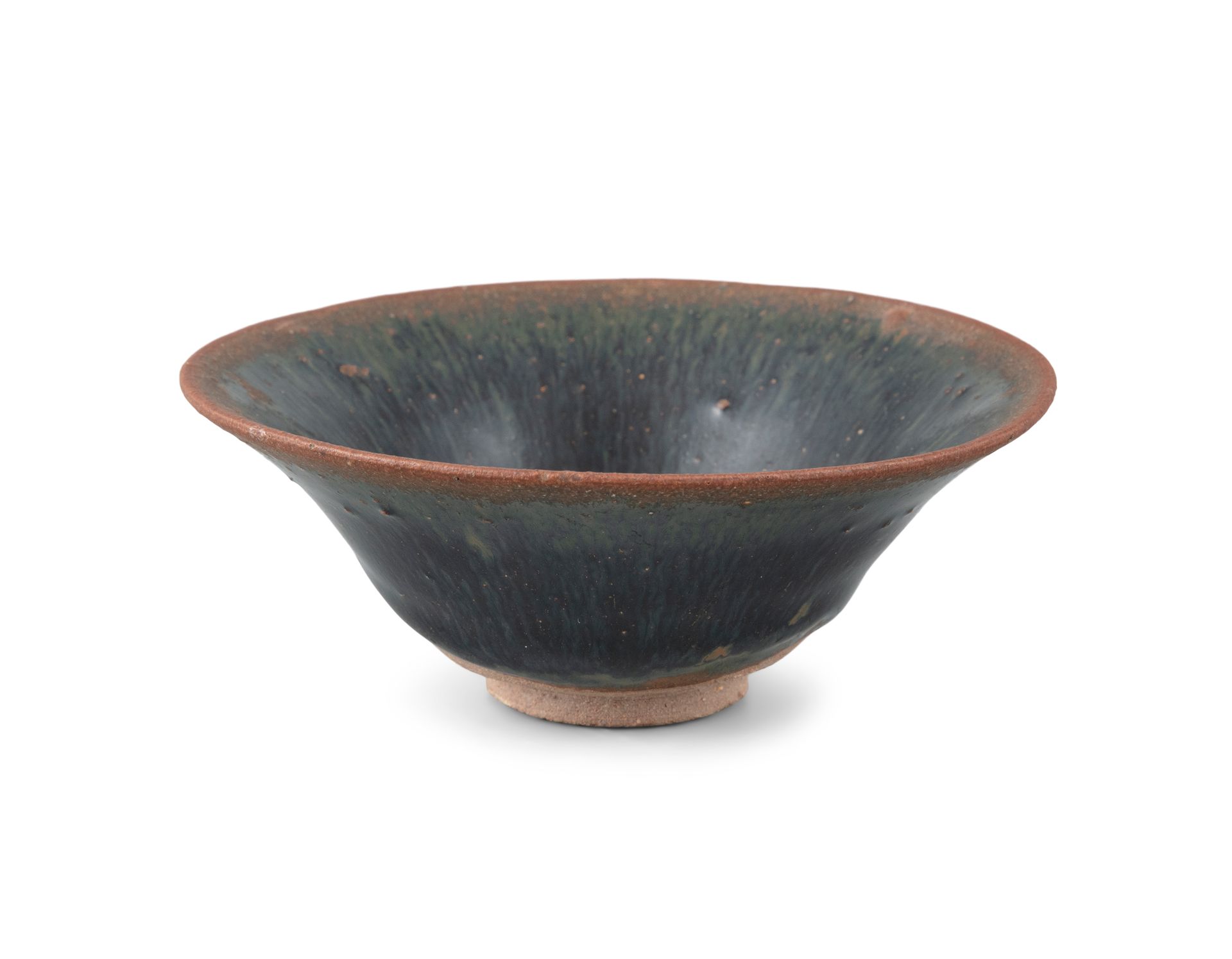 Null A TENMOKU TYPE CONICAL SHAPED STONEWARE BOWL China, Jizhou kilns style H: 4&hellip;