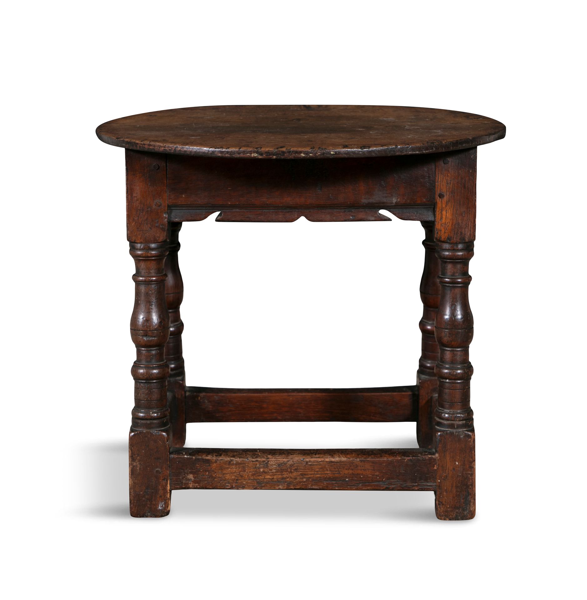 Null AN OAK JOINT STOOL, PENNSYLVANIA, LATE 17TH/EARLY 18TH CENTURY the circular&hellip;