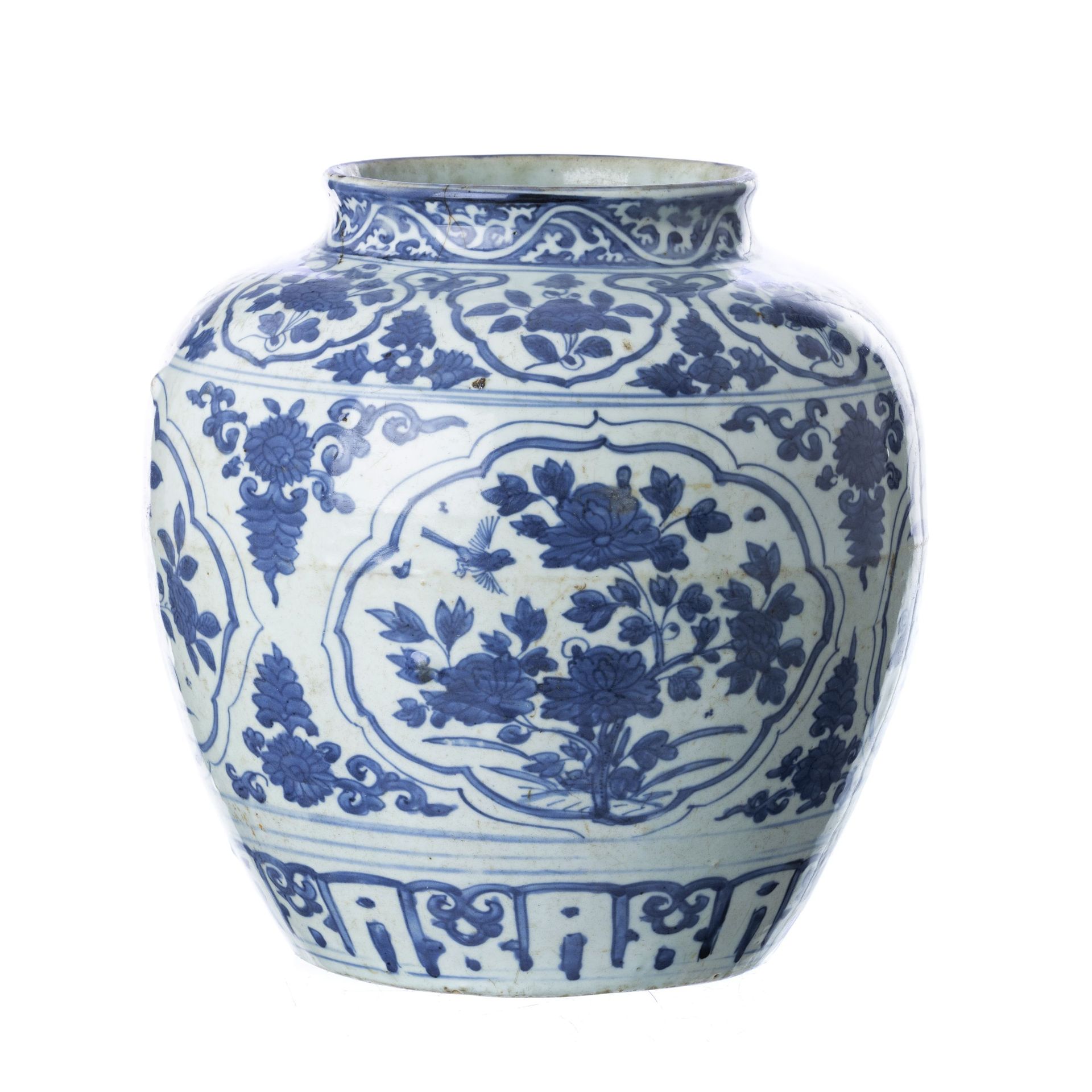 Chinese porcelain preserve pot, Ming 中国瓷器保存罐，中国，明朝（1368-1644），万历时期（1563-1620），蓝色&hellip;