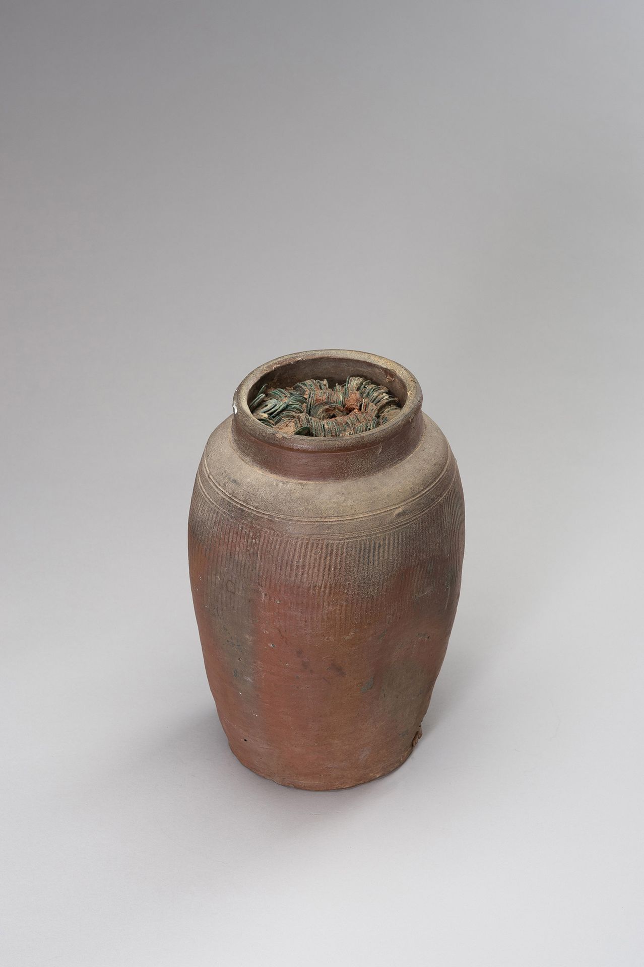AN INTERESTING CERAMIC AMPHORA FILLED WITH COINS AN INTERESTING CERAMIC AMPHORA &hellip;