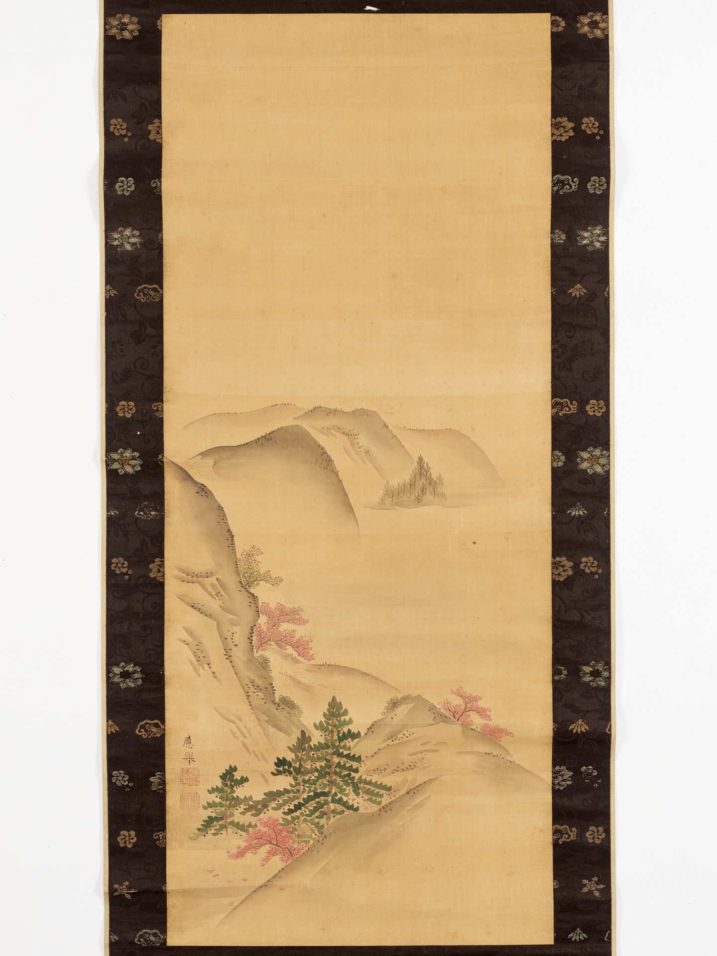 MARUYAMA OKYO: A SCROLL PAINTING OF A HILLY LANDSCAPE MARUYAMA OKYO : PEINTURE E&hellip;