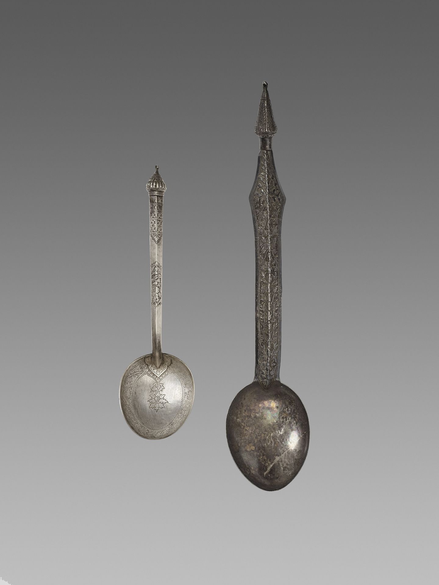 TWO LARGE CAMBODIAN SILVER SPOONS TWO LARGE CAMBODIAN SILVER SPOONS
Cambodia, 19&hellip;