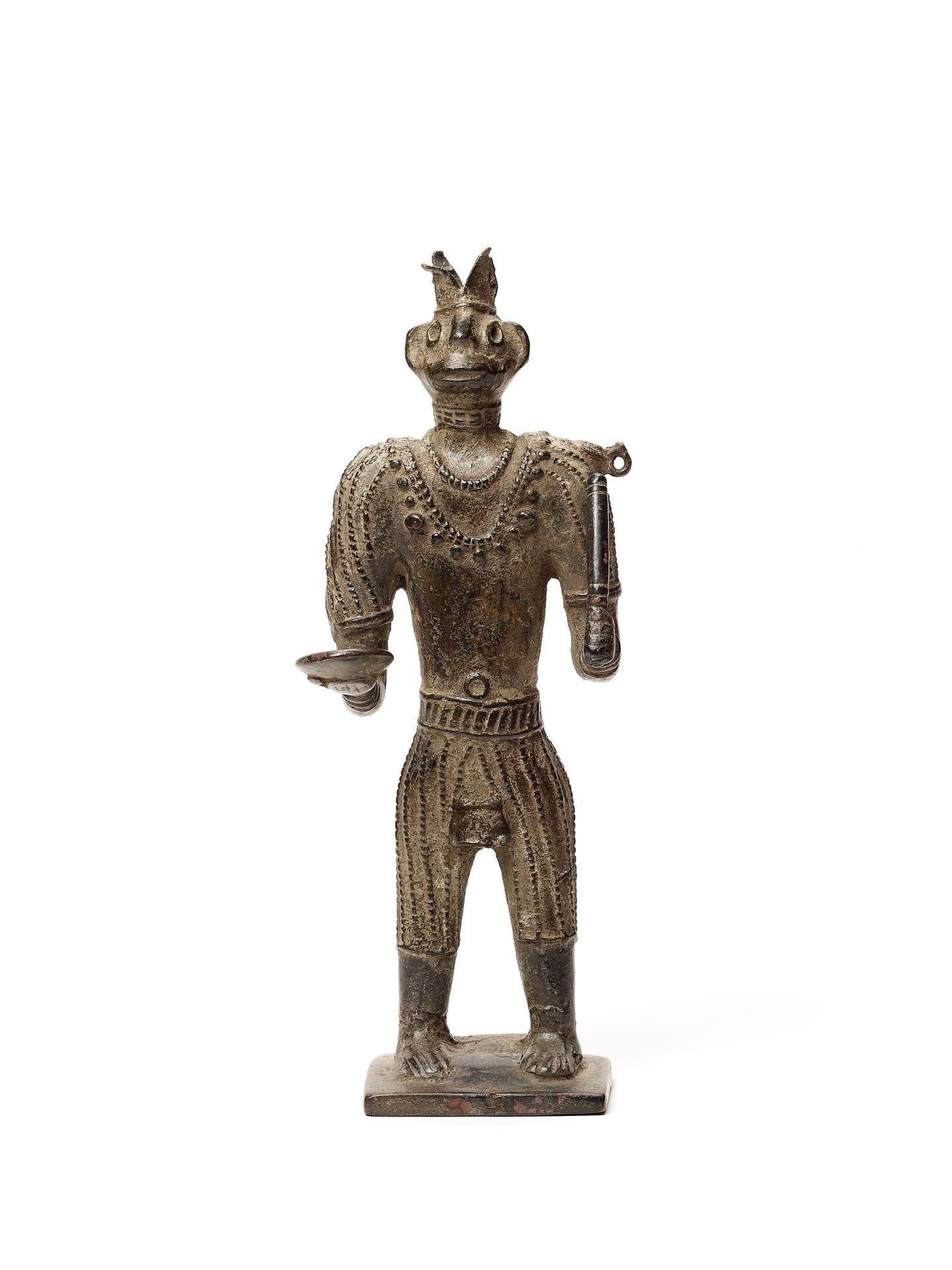 A BASTAR BRONZE OF A GODDES WITH A KHAPPAR AND SCEPTRE BASTAR BRONZO DI UNA DIOC&hellip;