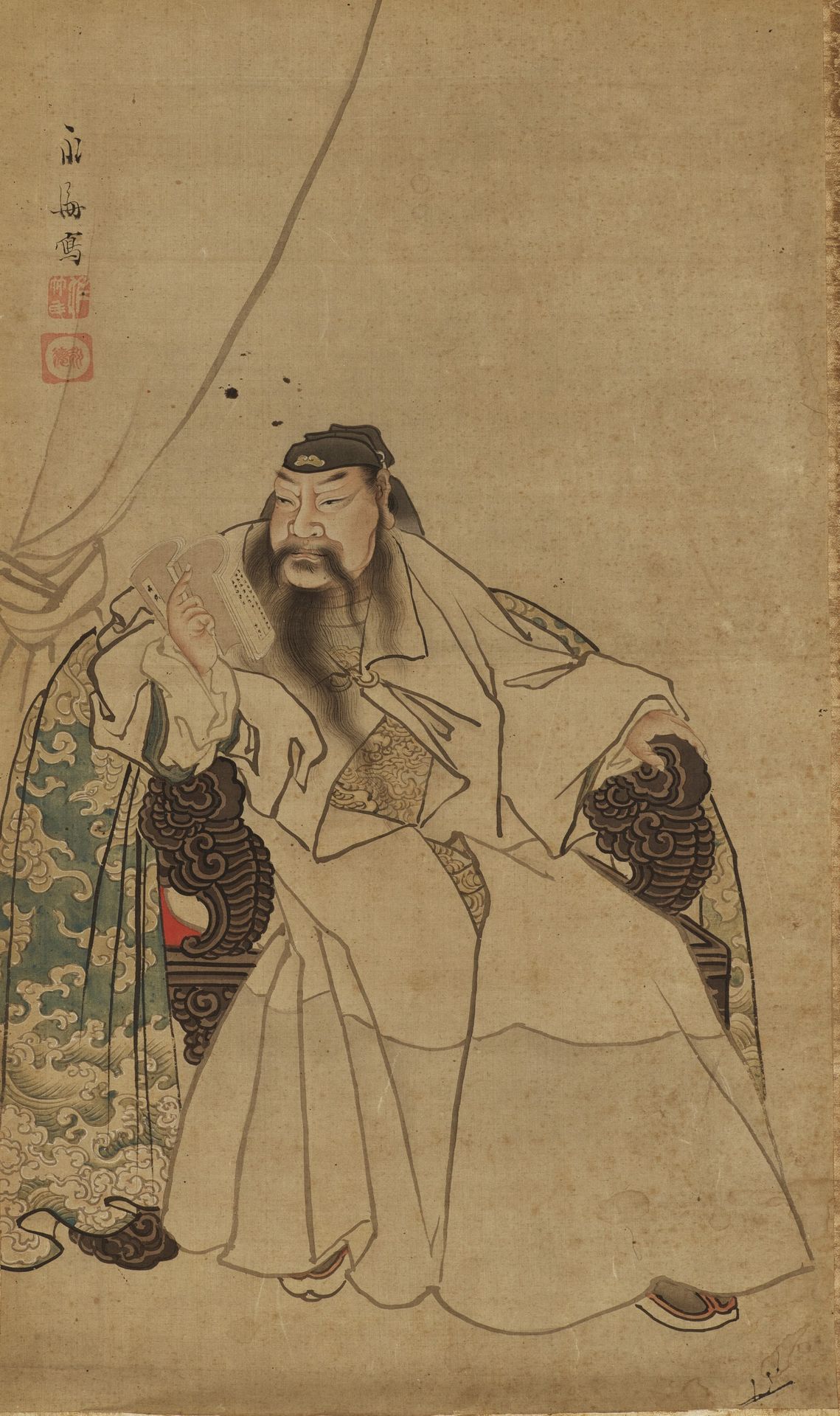 ‘GUAN YU READING THE SPRING AND AUTUMN ANNALS’, MING DYNASTY GUAN YU LECTANT LES&hellip;