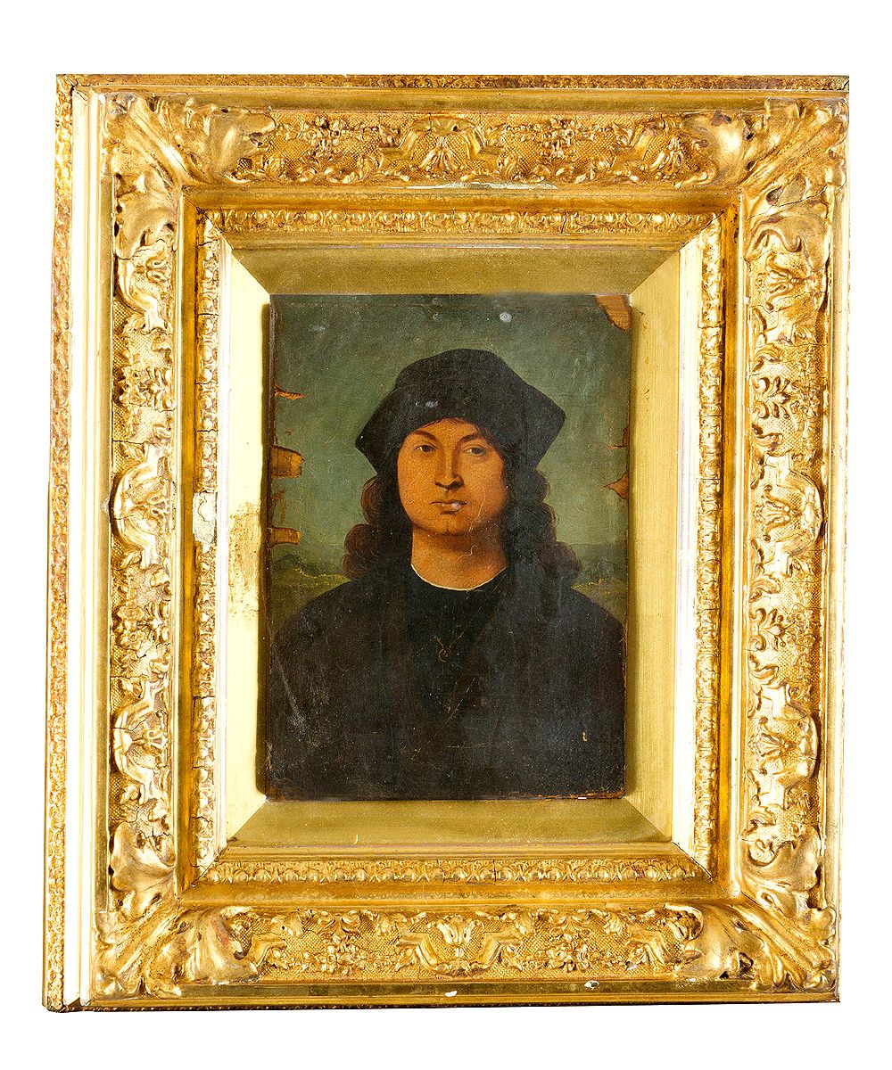 Fra Filipo Lippi (1406-1469)-follower Fra Filipo Lippi (1406-1469)-追随者，风景中的男人肖像，&hellip;
