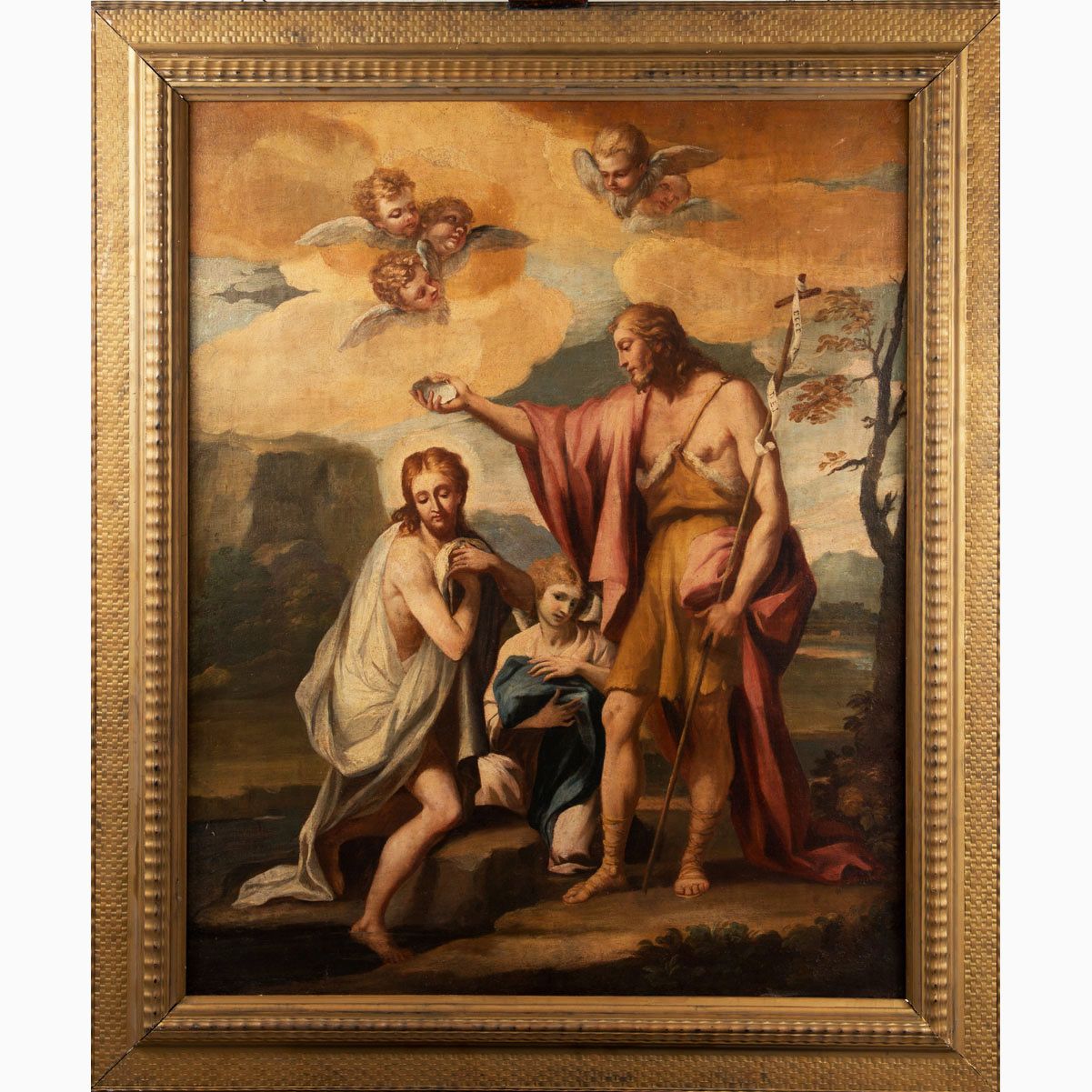 Federico Barocci (1535-1612)-circle Federico Barocci (1535-1612)-圈，《基督的洗礼》，布面油画，&hellip;