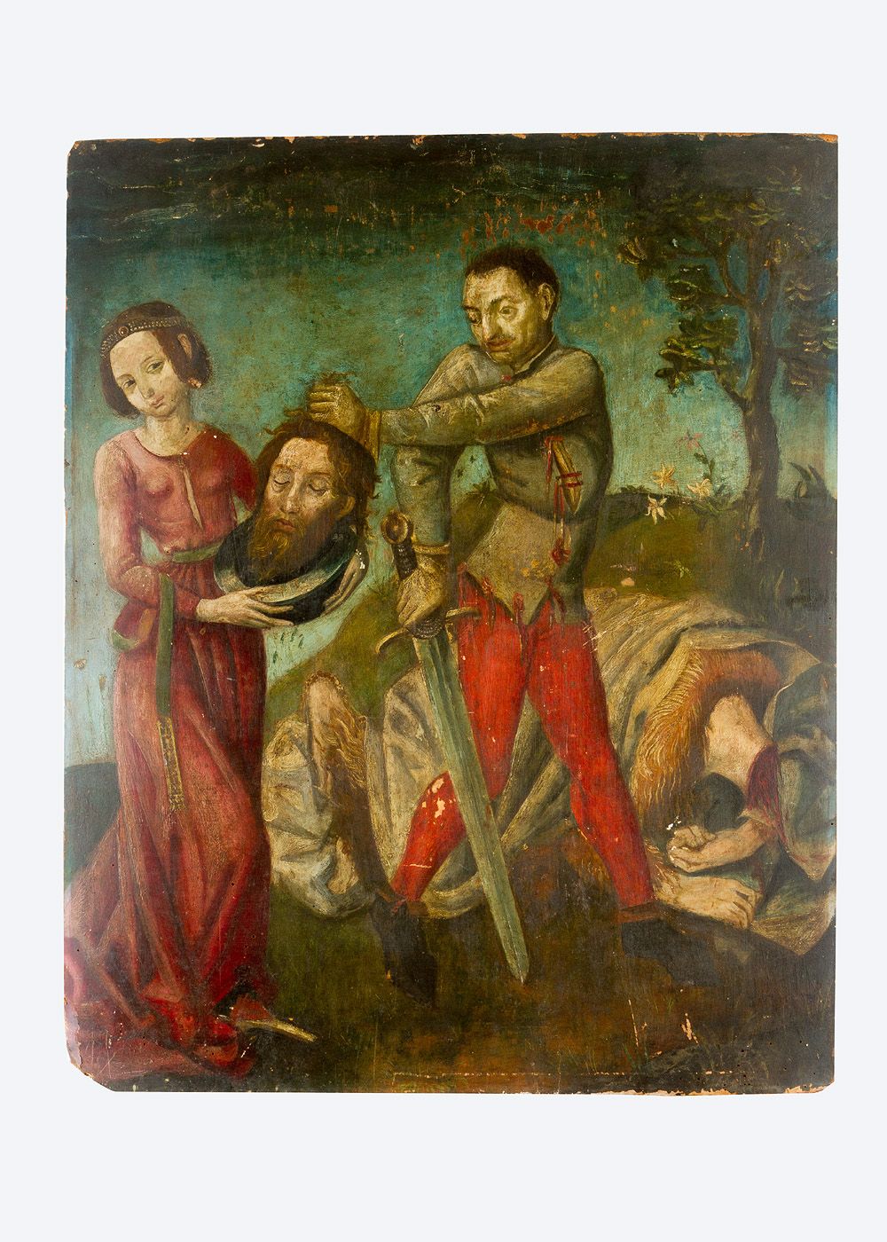 Jost Haller (active 1440-1470)-manner 约斯特-哈勒（活跃于1440-1470年）--画家，《有圣约翰头像的莎乐美》，风景画&hellip;