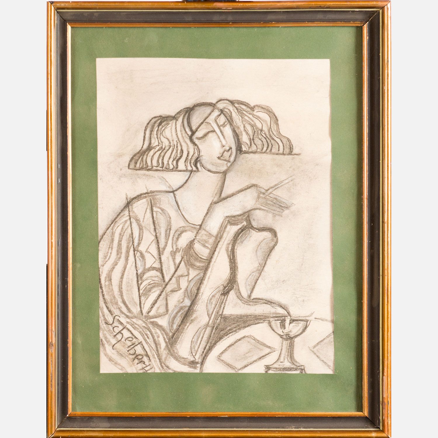 Hugo Scheiber 1873-1950-attributed Hugo Scheiber 1873-1950-attribué, dame élégan&hellip;