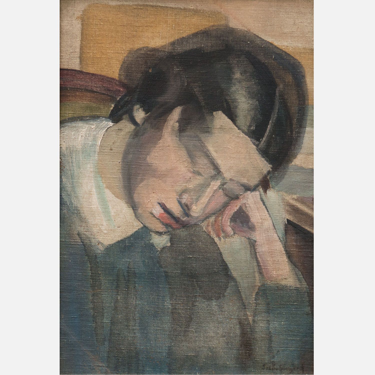 Armand Schönberger (1885-1974)-attributed Armand Schönberger (1885-1974)-署名，休息的女&hellip;