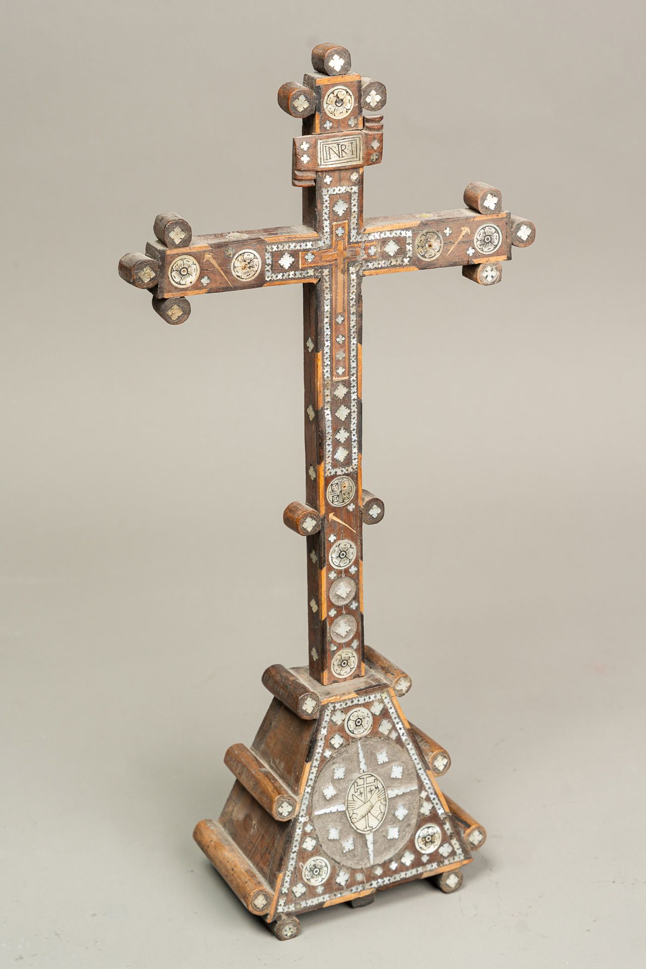 Jerusalem Cross Croix de Jérusalem, avec de riches intarsias en nacre, partielle&hellip;