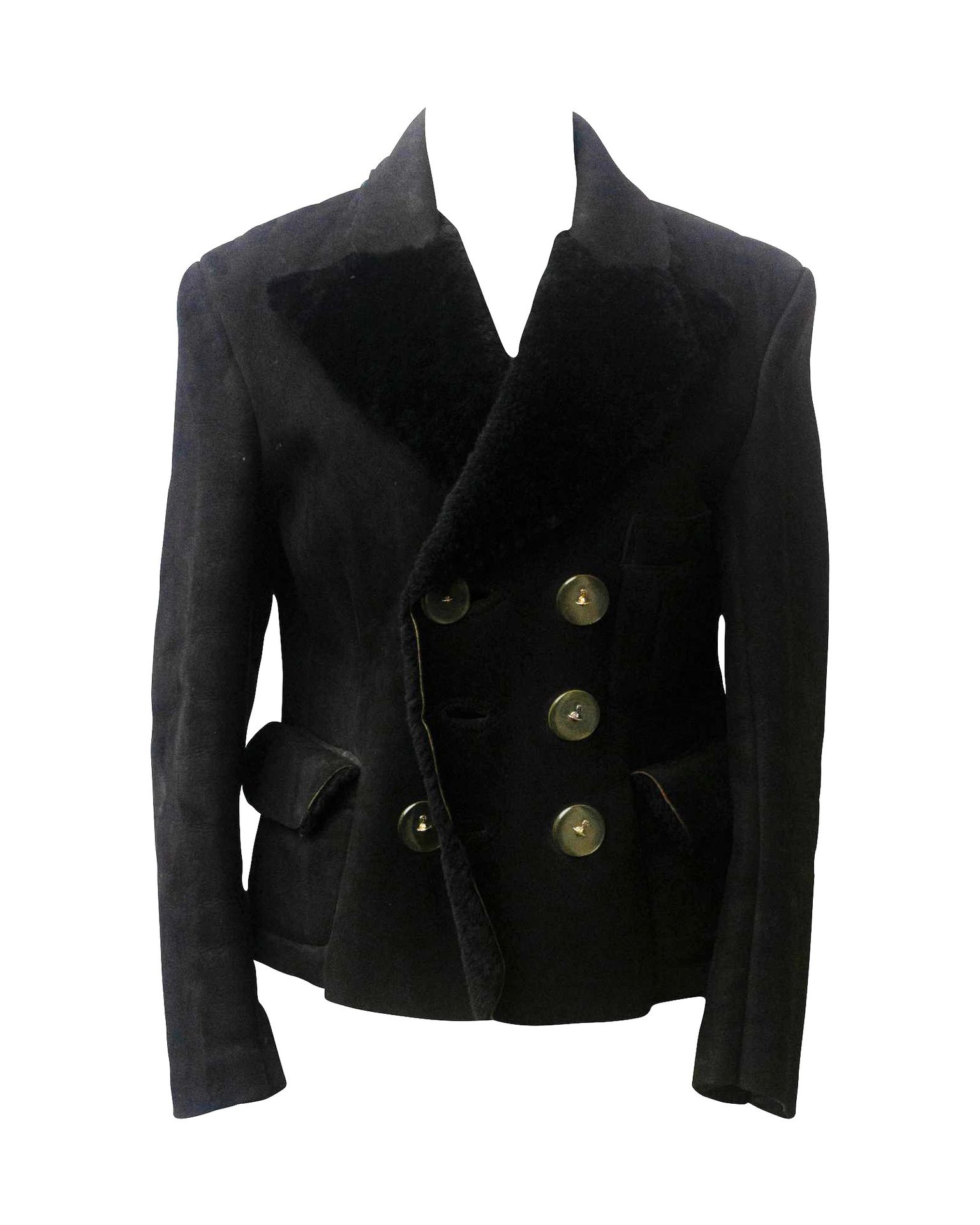 Null 薇薇安-韦斯特伍德

皮质夹克衫



描述。

双排扣黑色羊皮夹克。经典的细节设计，如领子，手帕袋，带盖的侧袋。大尺寸的透明纽扣，带有金属球的外壳。&hellip;