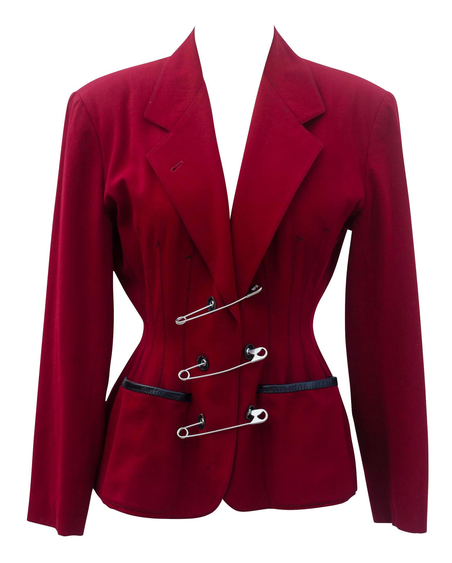 Null 
Jean Paul Gaultier





安全别针外套











描述。





标志性的红色羊毛外套，内部有绗缝和轻微的填充物&hellip;