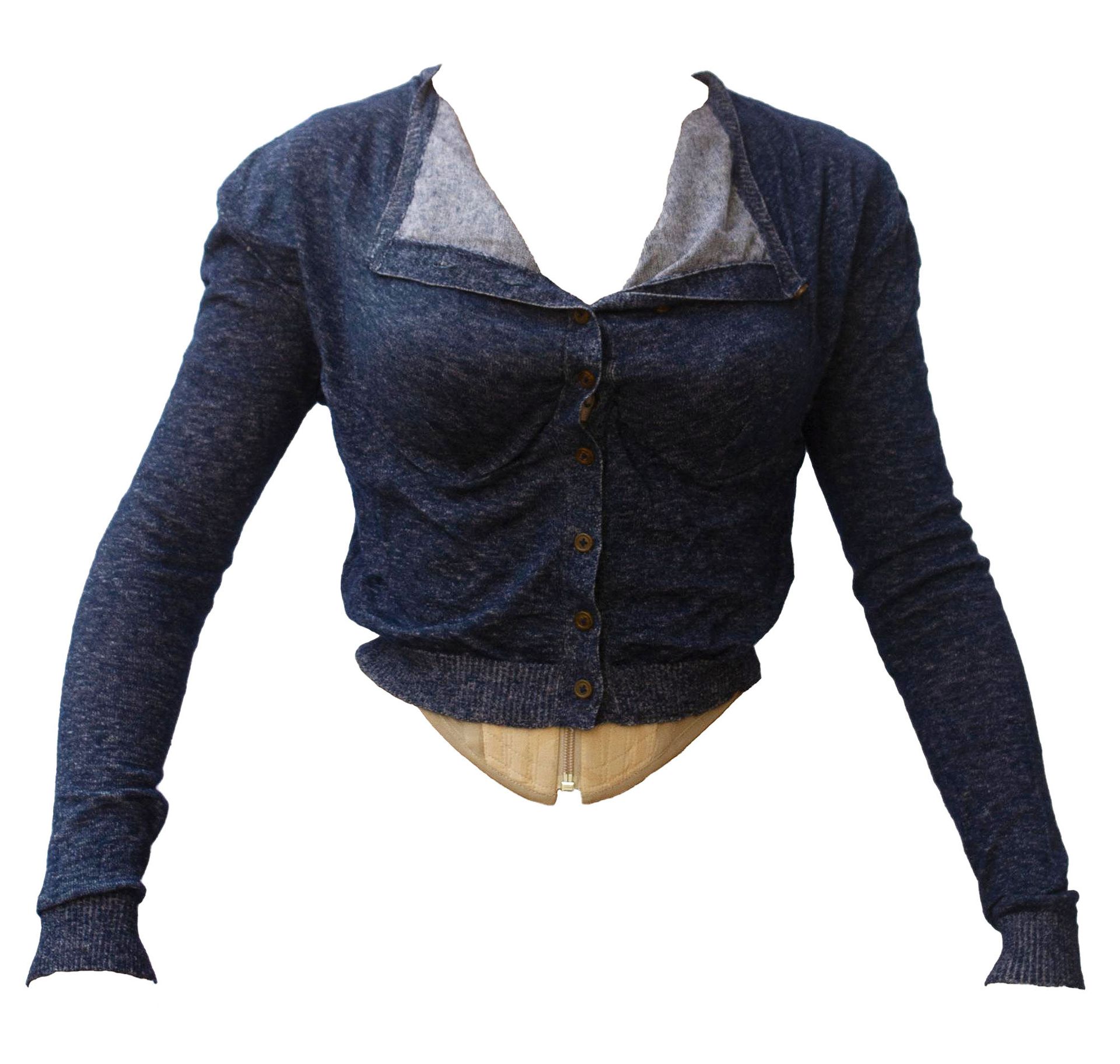 Null 薇薇安-韦斯特伍德

大胸胸衣



描述。

蓝黑色的针织开衫连着弹性和夹板的胸衣，有大的垫胸罩，前面有中央拉链。英国制造，90年代的金标系列。英国&hellip;