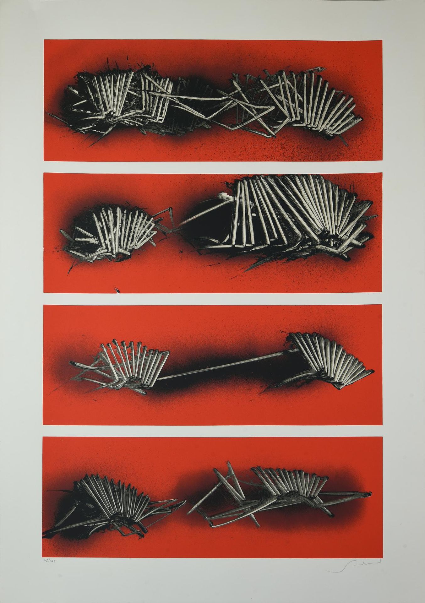 Null Emilio Scanavino
(1922 - 1986)
WITHOUT TITLE
silkscreen print, 100x70 cm; e&hellip;