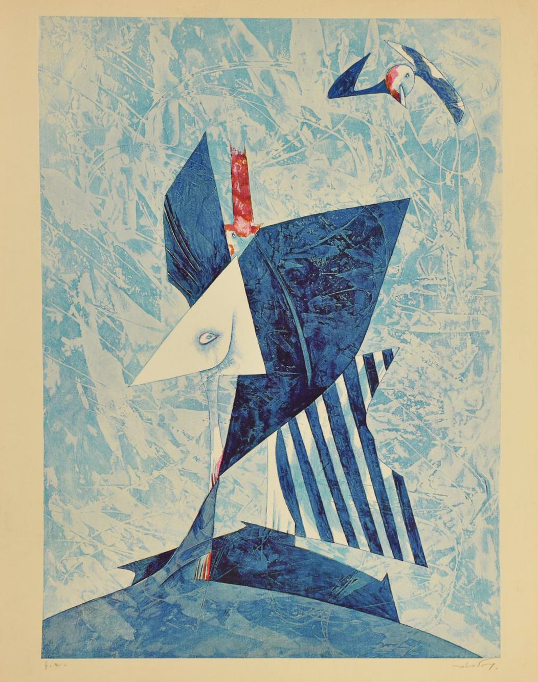 Null Gianni Dova
(1925 - 1991)
UCCELLO
serigrafia, cm 80x60; es. P.A.
Firma e ti&hellip;