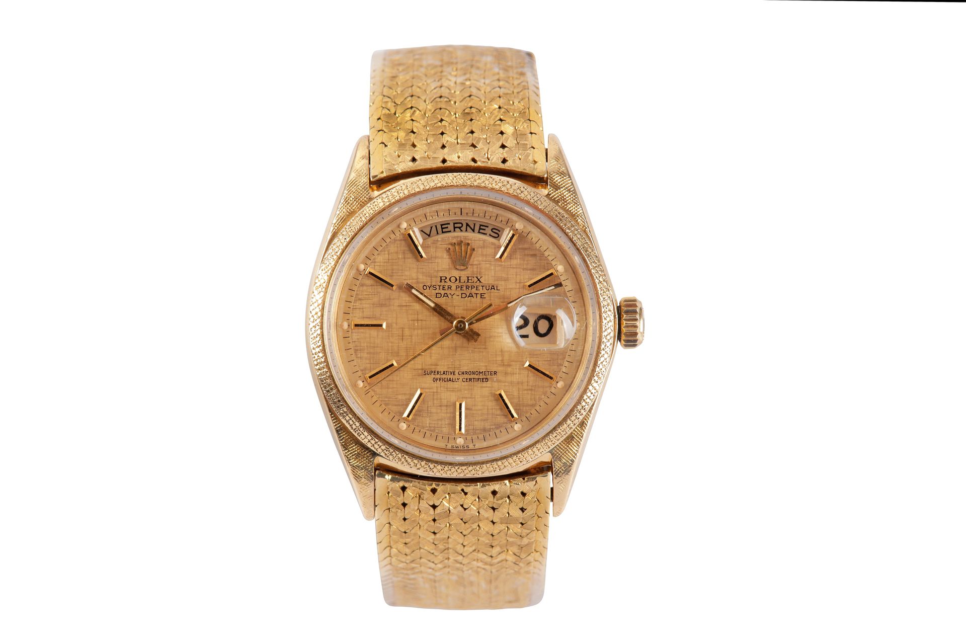 ROLEX A VERY RARE AND EXTREMELY ATTRACTIVE MEN'S 18K YELLOW GOLD AUTOMATIC DAY-D&hellip;