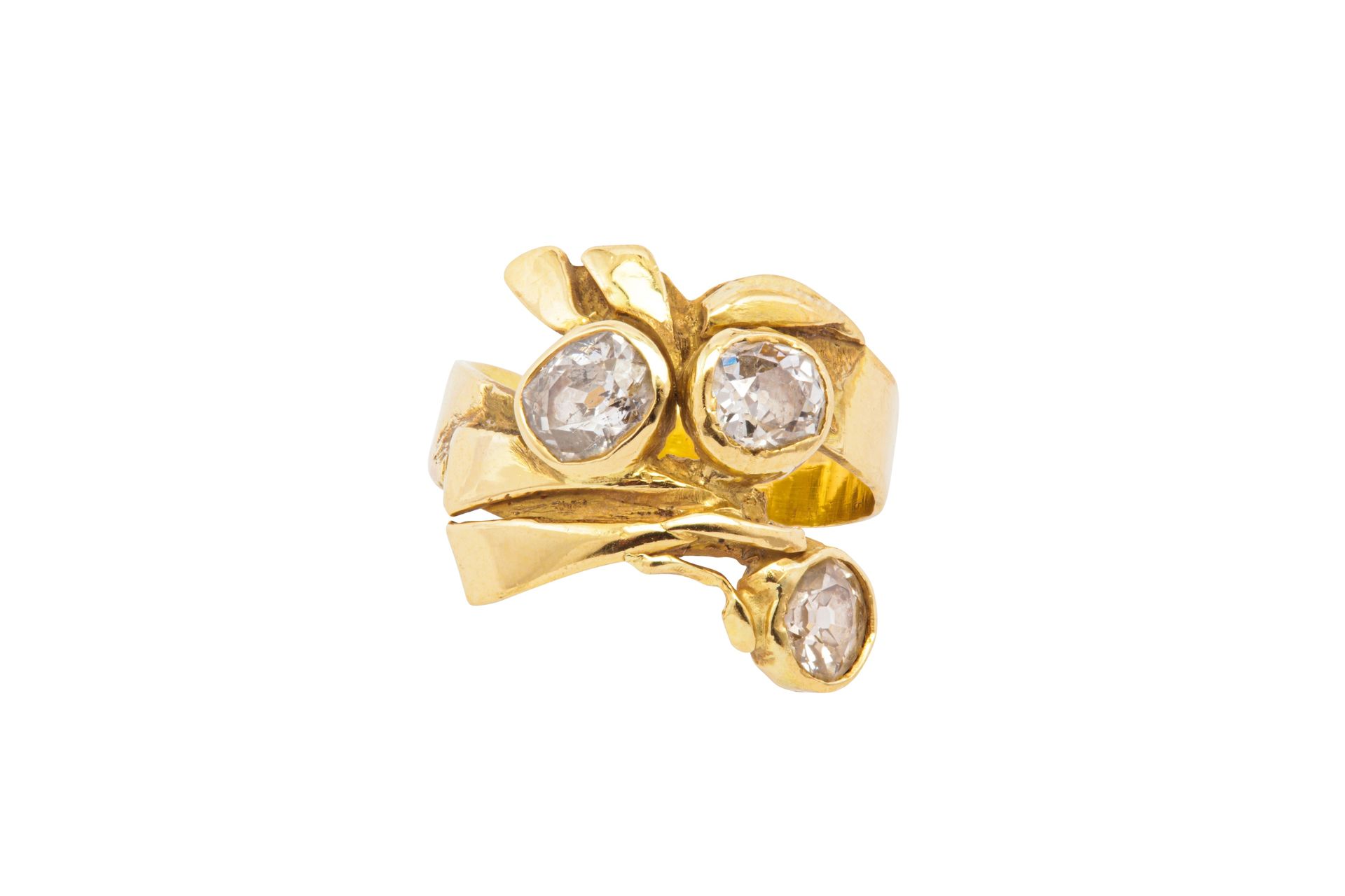 A diamond three-stone dress ring A diamond three-stone dress ring Set with three&hellip;