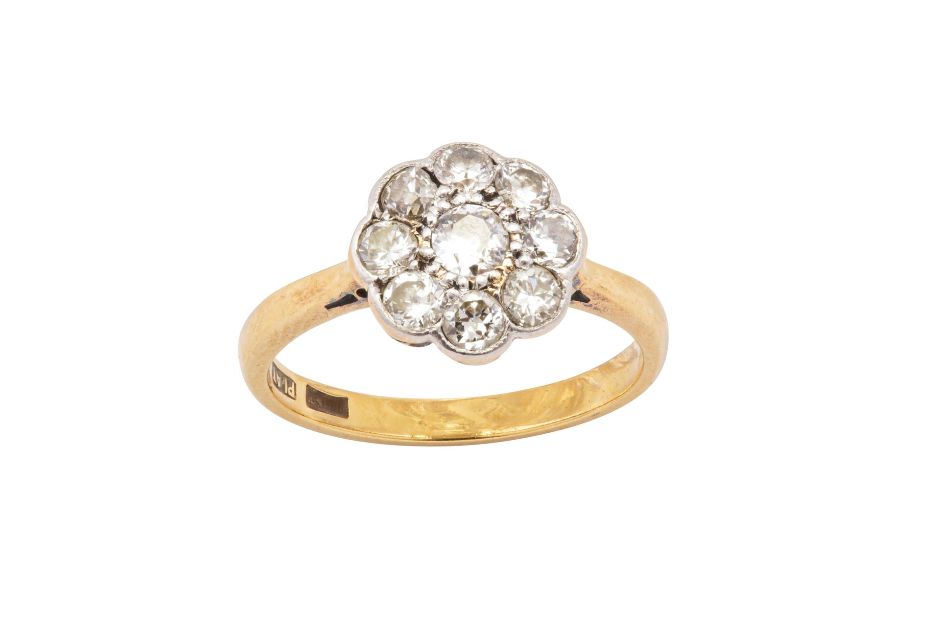 A Diamond Cluster Ring A diamond cluster ring Of floral design, set with a centr&hellip;