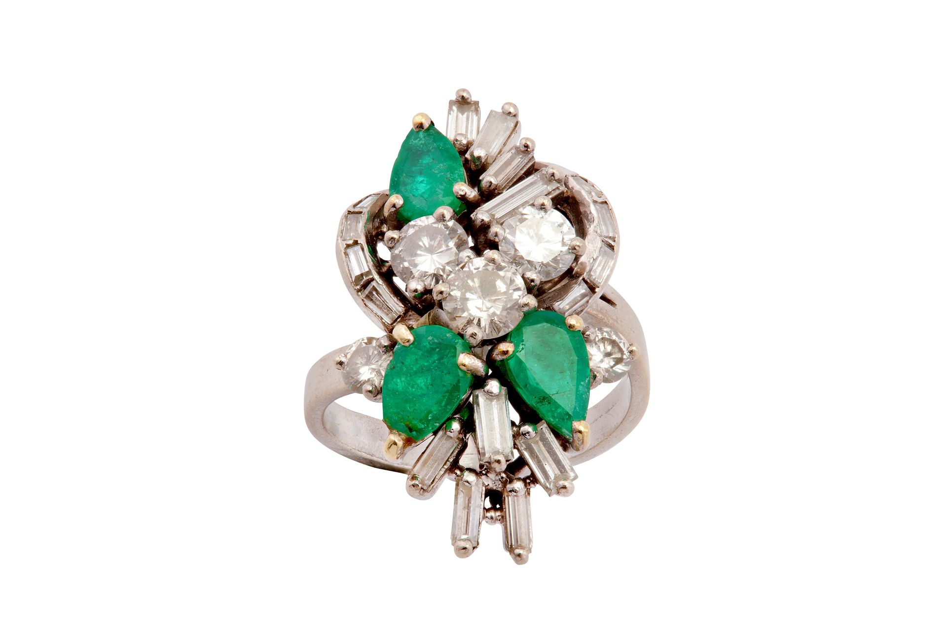 An emerald and diamond dress ring An emerald and diamond dress ring Designed as &hellip;