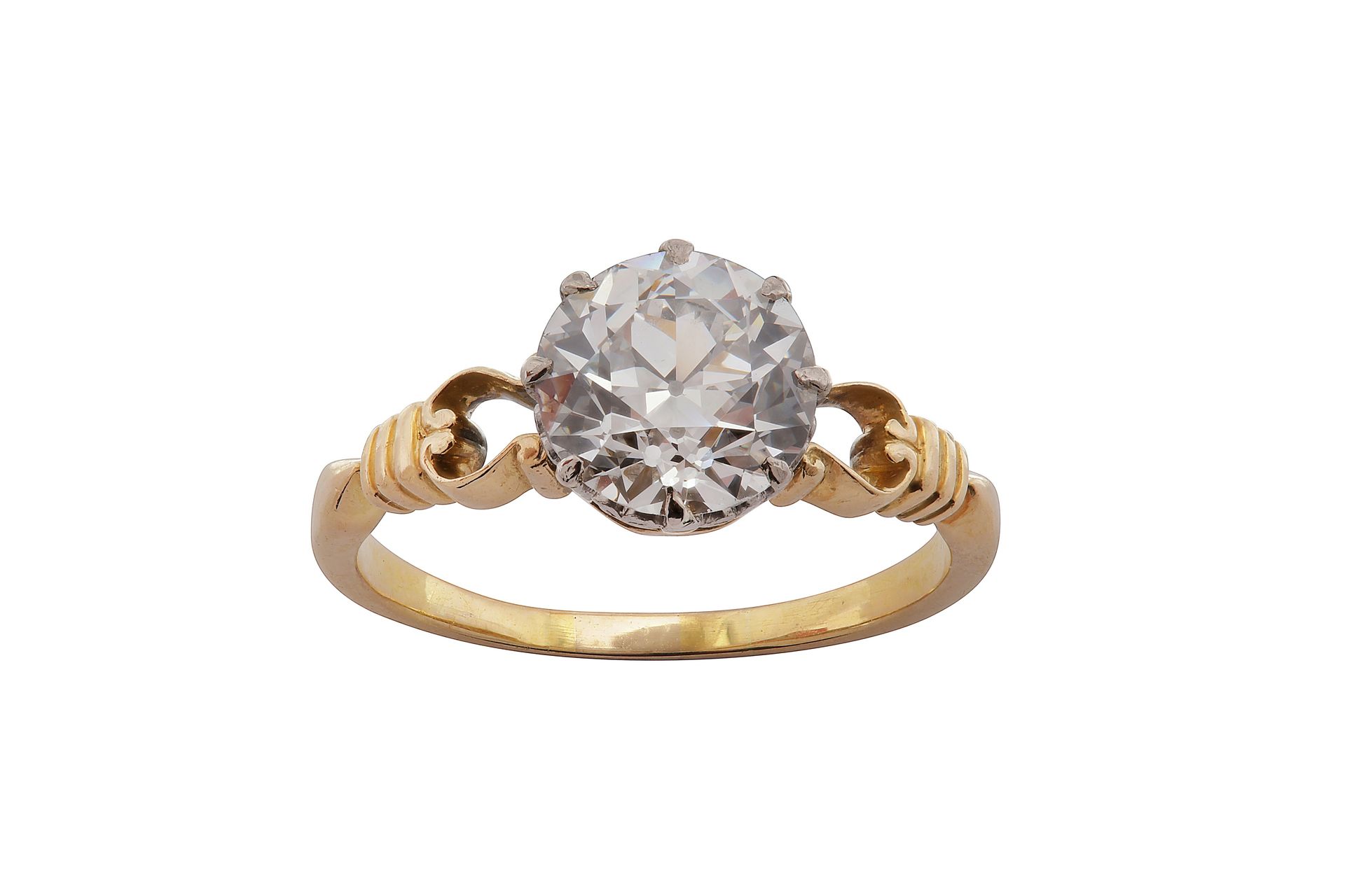 A diamond single-stone ring A diamond single-stone ring The old brilliant-cut di&hellip;