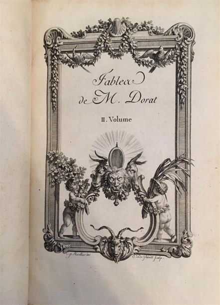 Null DORAT (Claude Joseph). Fables nouvelles. A La Haye, Chez Delalain, 1773. 2 &hellip;