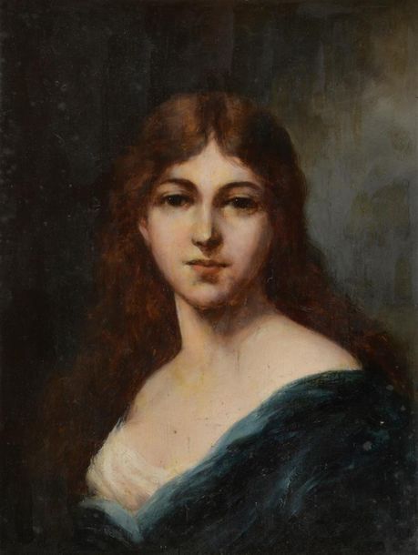 Null Suiveur de Jean-Jacques Henner (1829-1905)
Portrait de femme à la robe bleu&hellip;