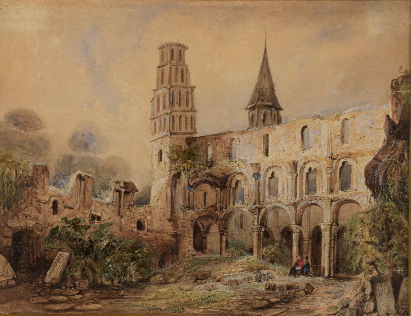 École Française du XIXe siècle 19世纪的法国学校

动画废墟

水彩画的左下角日期为189(?)。

褶皱和撕裂的边缘和在

角&hellip;