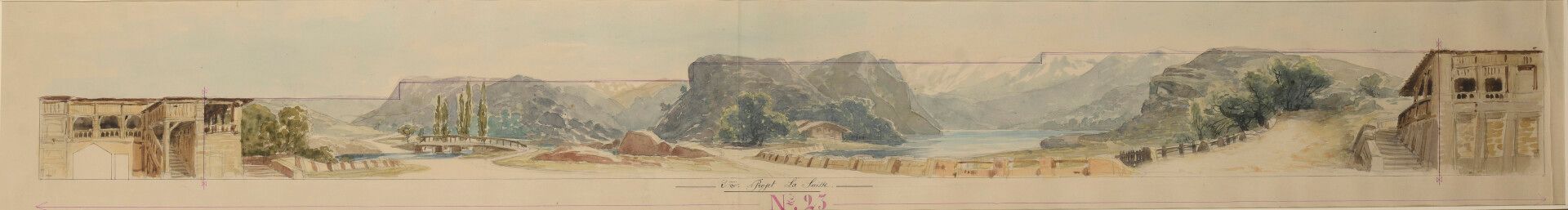 Amable PETIT (1846-1914) 在阿莫尔-佩蒂特（1846-1914）之后

第二个项目：瑞士

三幅全景水彩画，编号为8。

23和24。
&hellip;