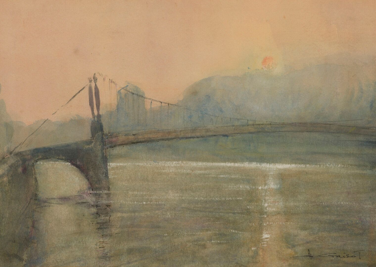 Henri GRISOT (1919-2014) Henri GRISOT (1919-2014)

Suspended bridge at sunset

W&hellip;