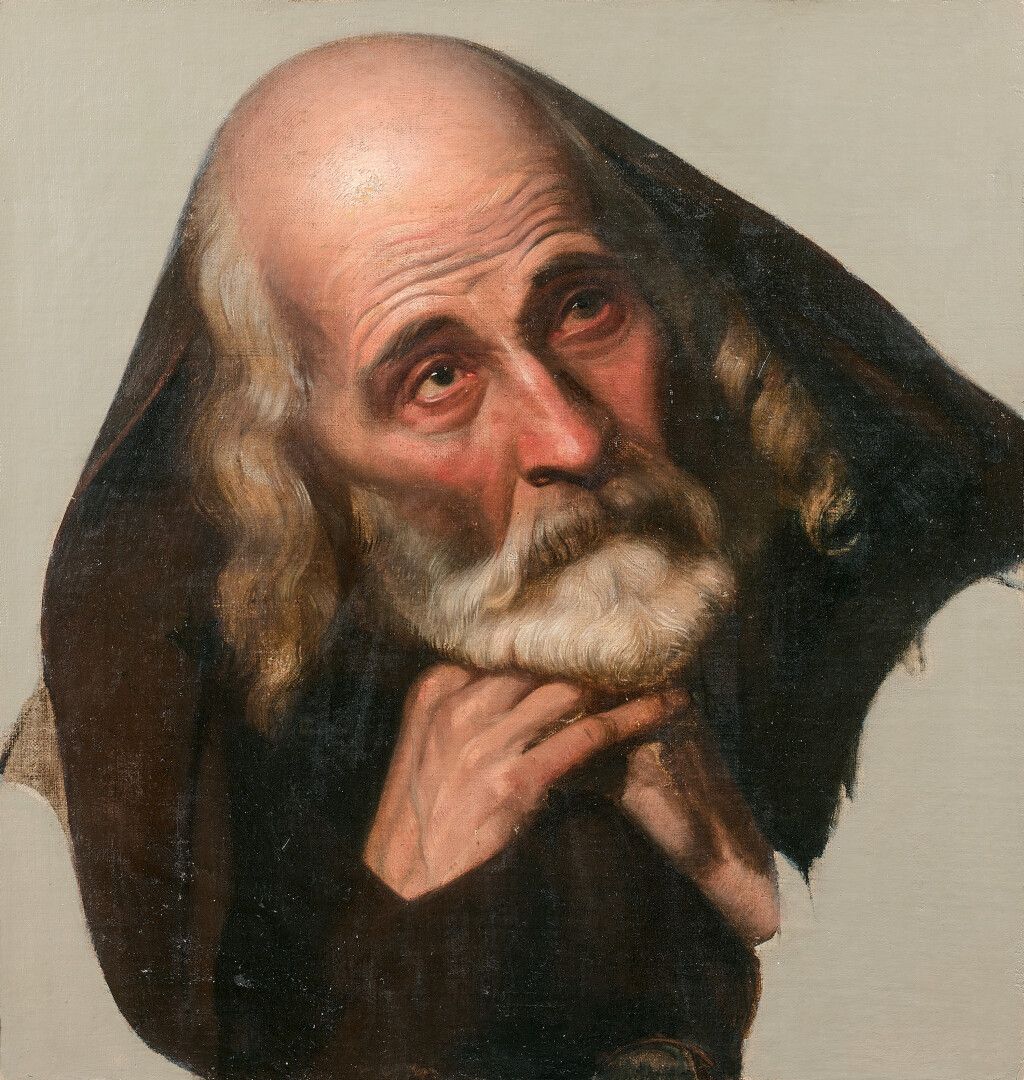 Null SCUOLA FRANCESE 1840 circa

Studio di un uomo barbuto

Tela.

47,5 x 44,5 c&hellip;