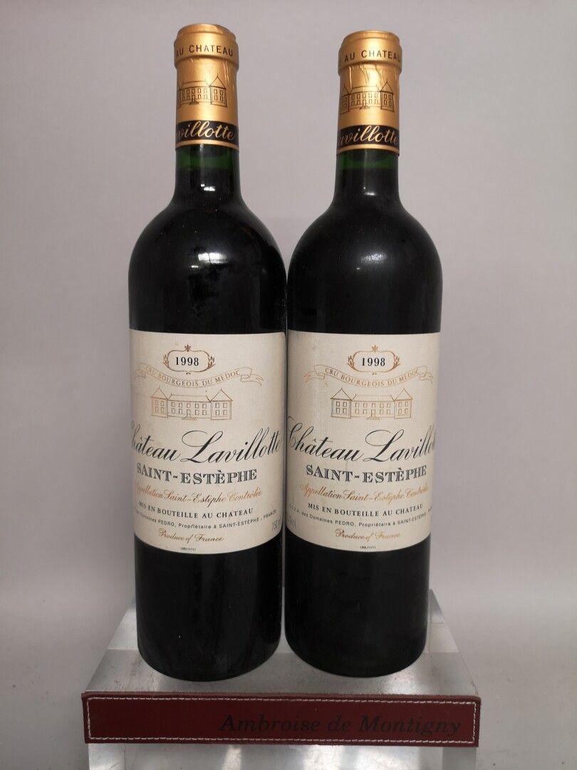 Null 2 bouteilles Château LAVILLOTTE - Saint Estèphe 1998
