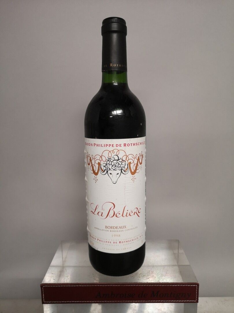 Null 1 Flasche La BELIERE (Baron Philippe de Rothschild) - Bordeaux 1998
